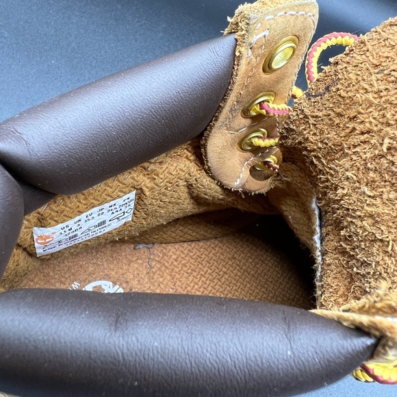 Timberland Premium Wheat Tan Boots Juniors/Kids Size 3.5 M #12909 - Picture 8 of 11